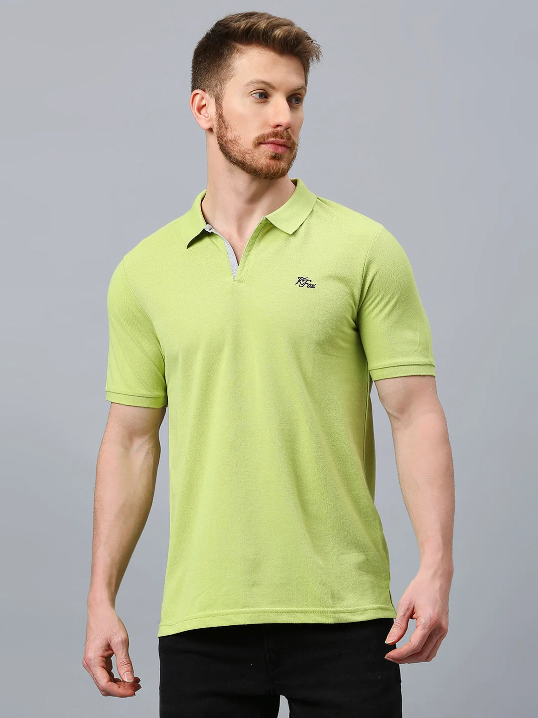 Lime Green Regular Fit H/S T-Shirt