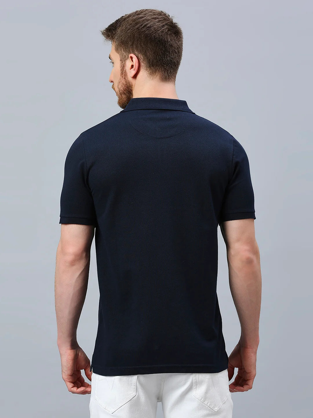 Navy Regular Fit H/S T-Shirt