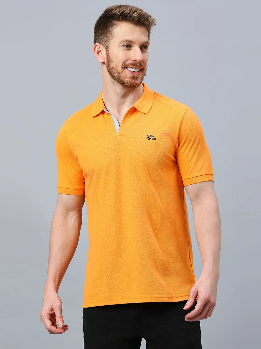 Orange Regular Fit H/S T-Shirt