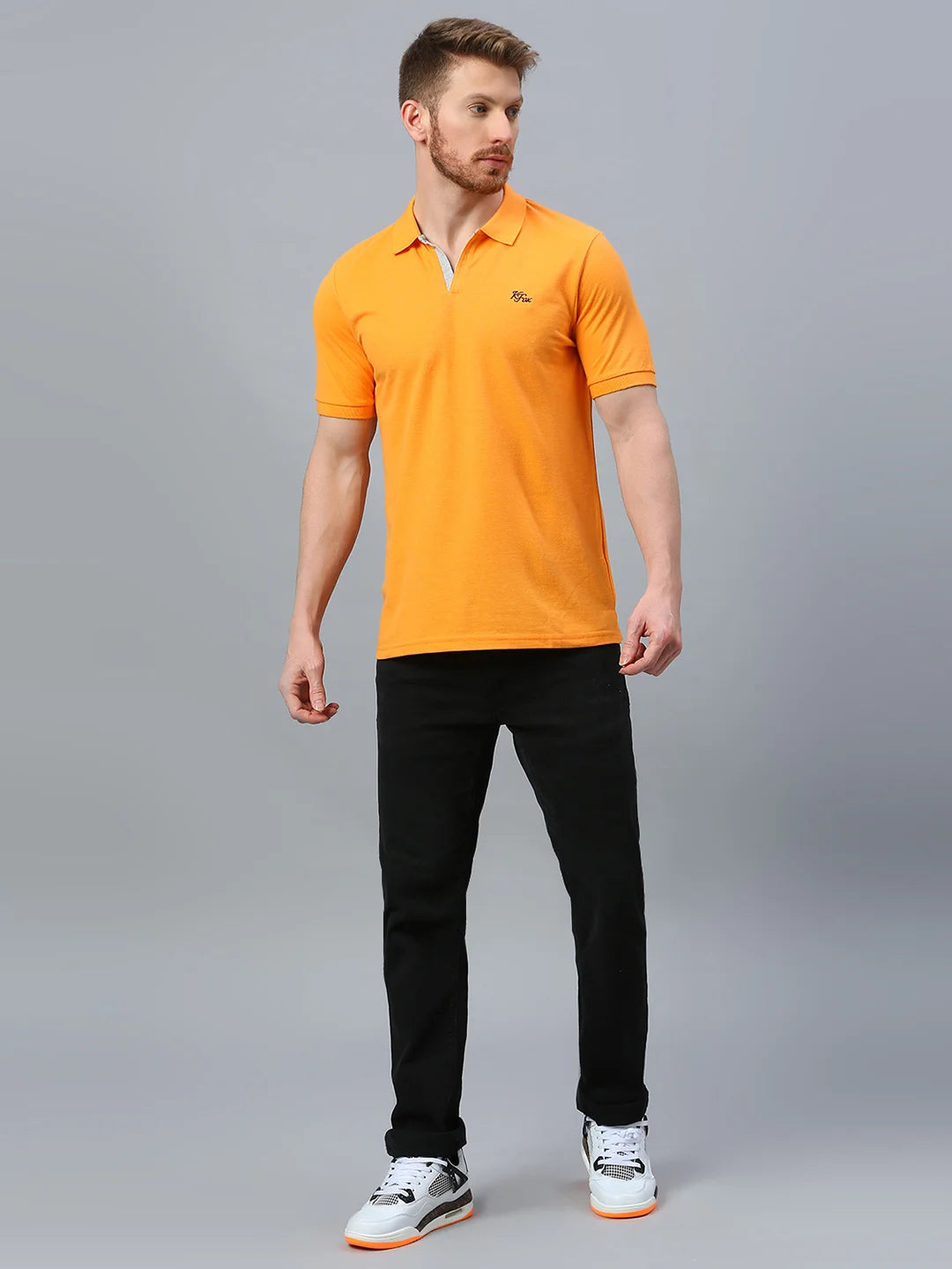 Orange Regular Fit H/S T-Shirt