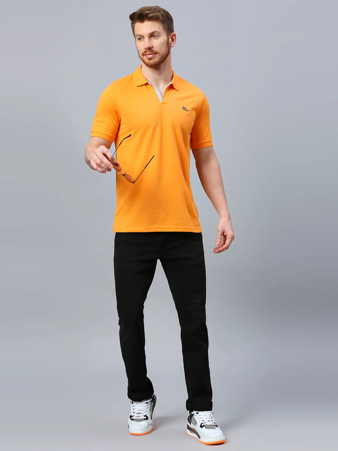 Orange Regular Fit H/S T-Shirt