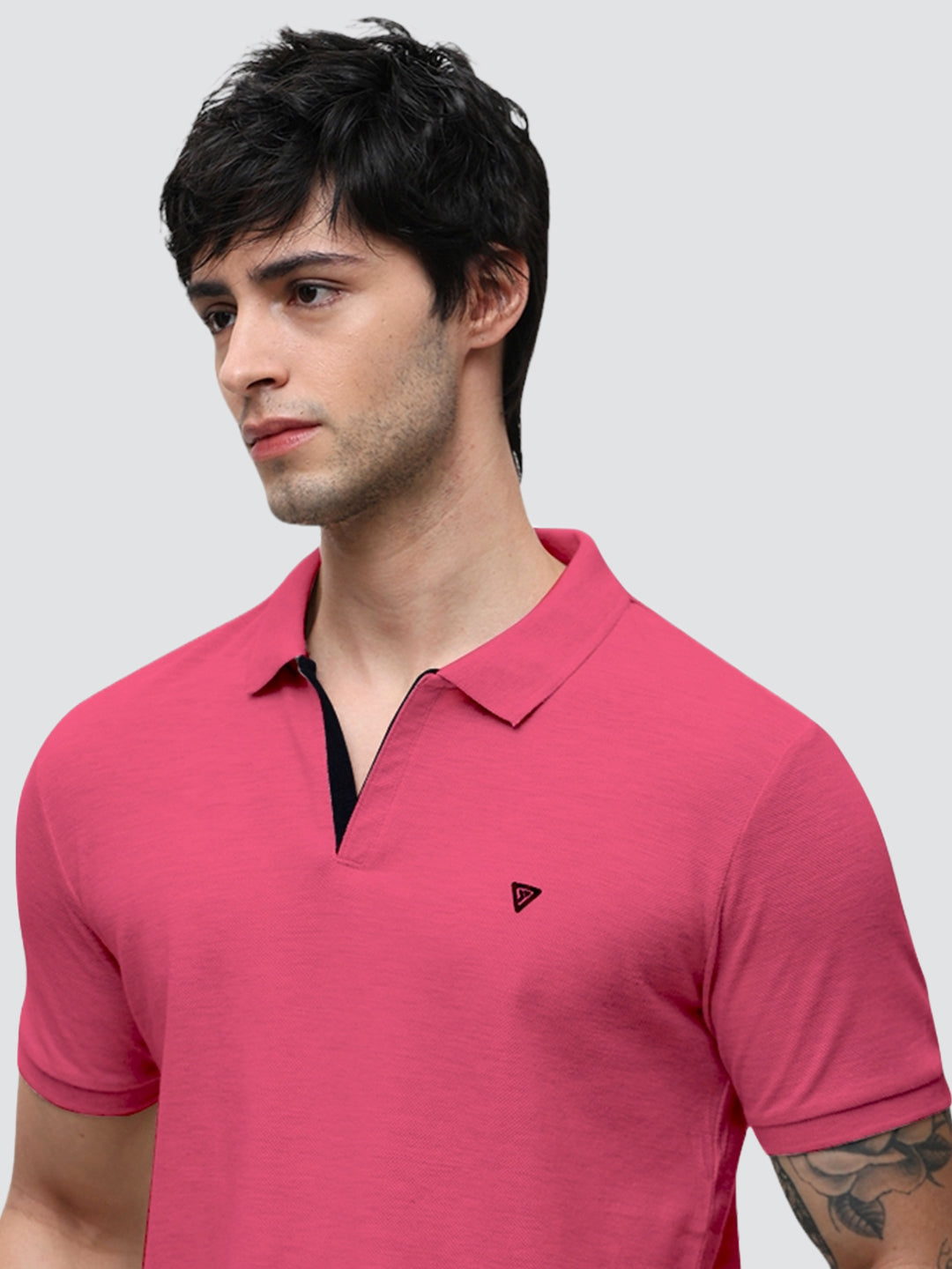 Aero Polo Pink Melange T-Shirt