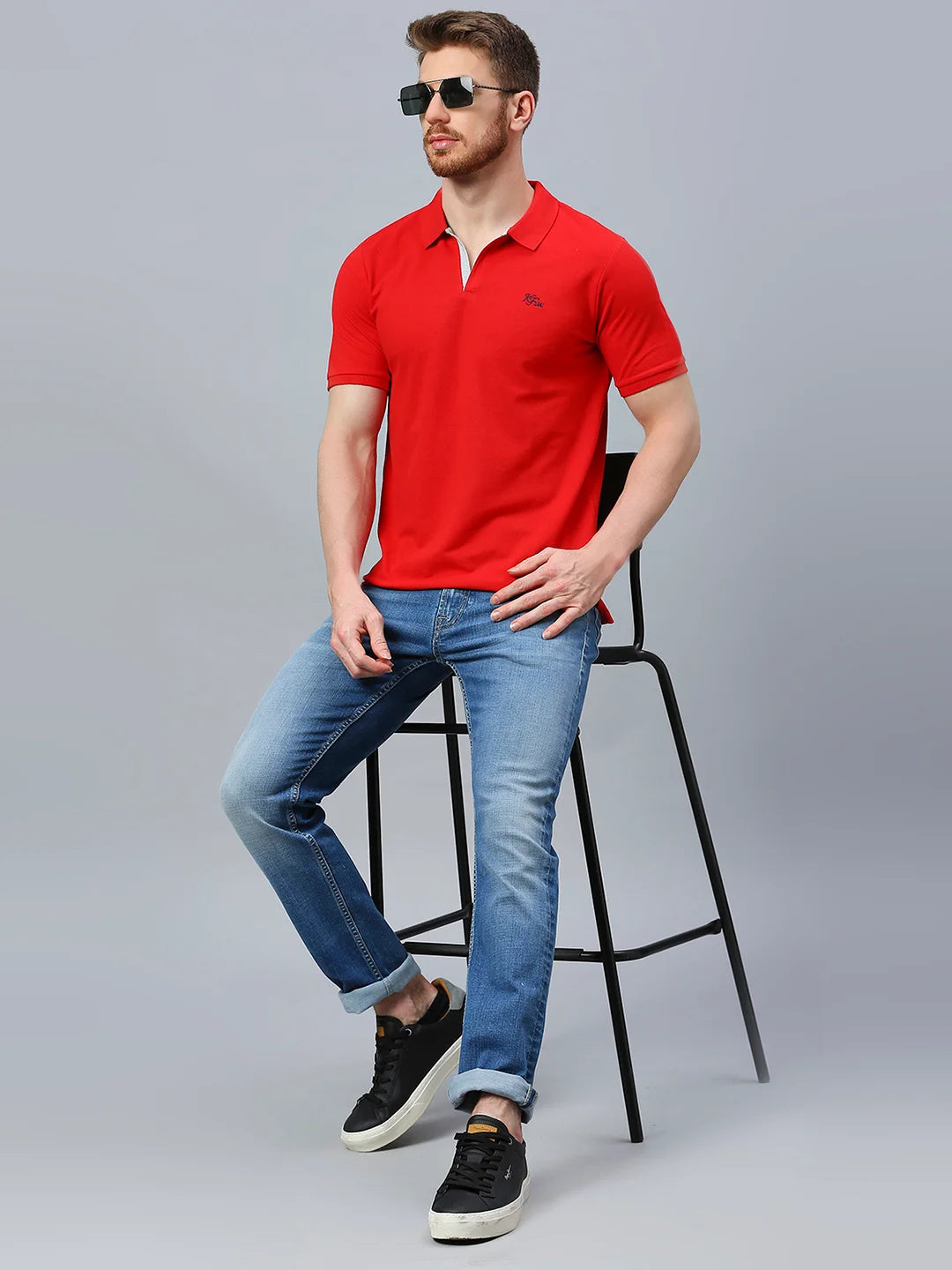 Red Regular Fit H/S T-Shirt