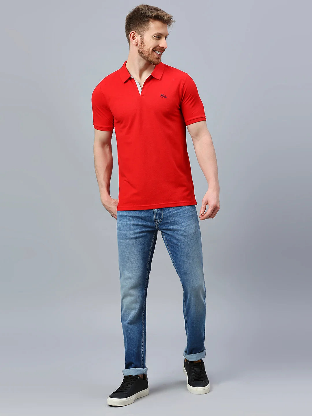 Red Regular Fit H/S T-Shirt