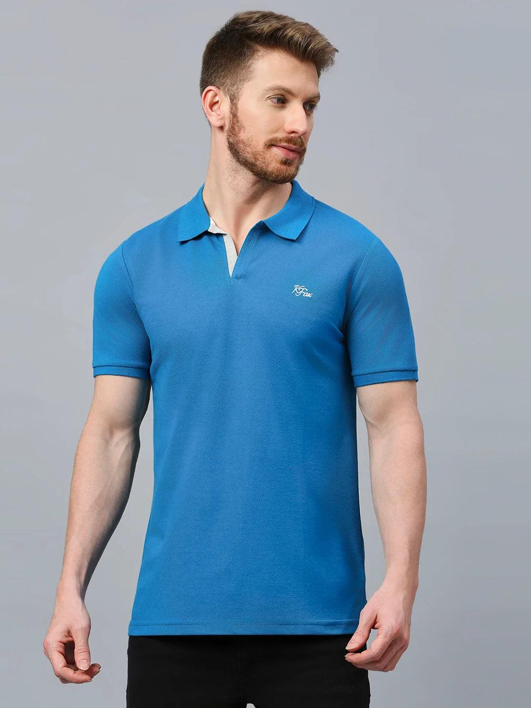 Aero Polo Teal Blue T-Shirt