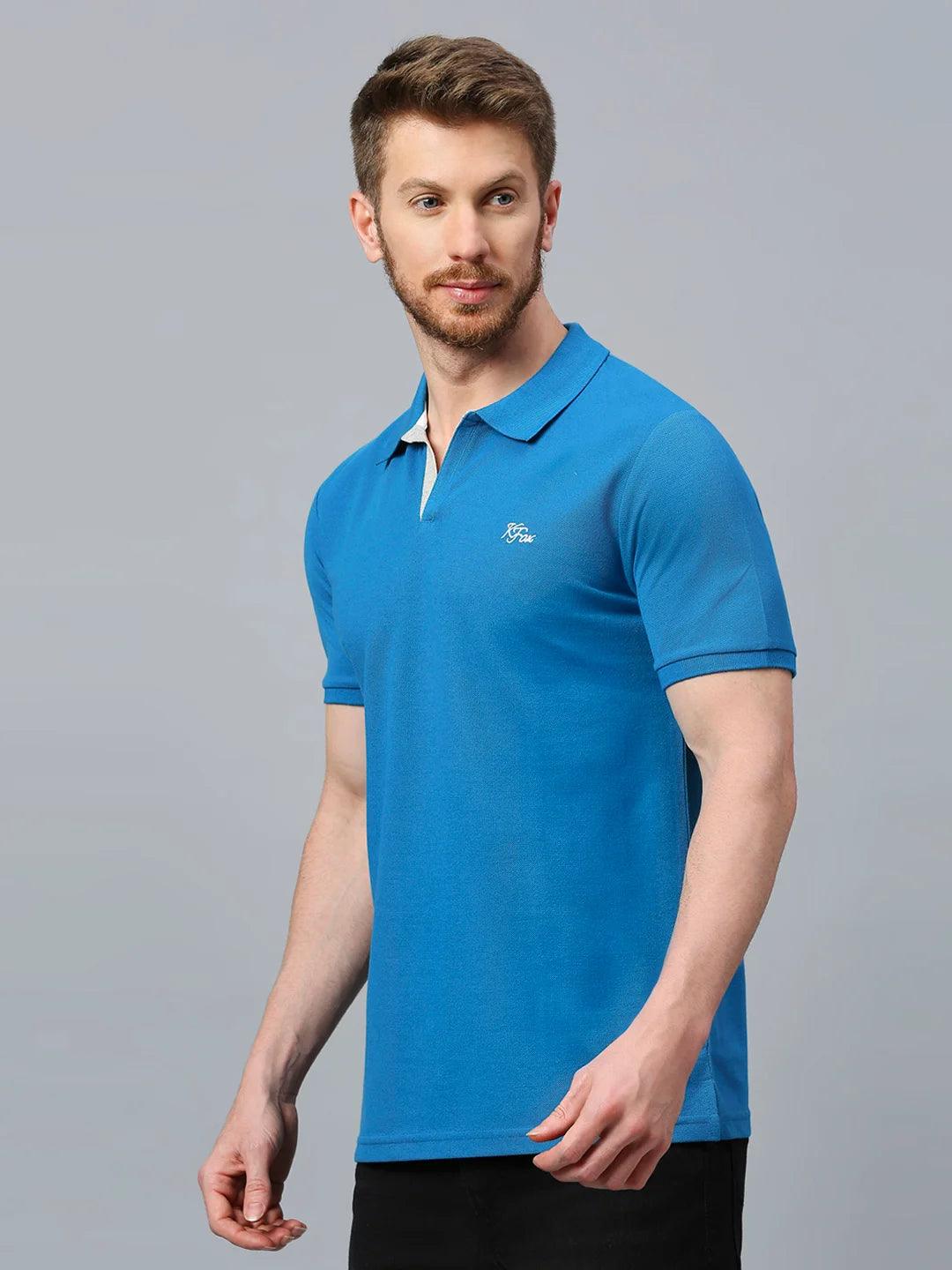 Aero Polo Teal Blue T-Shirt