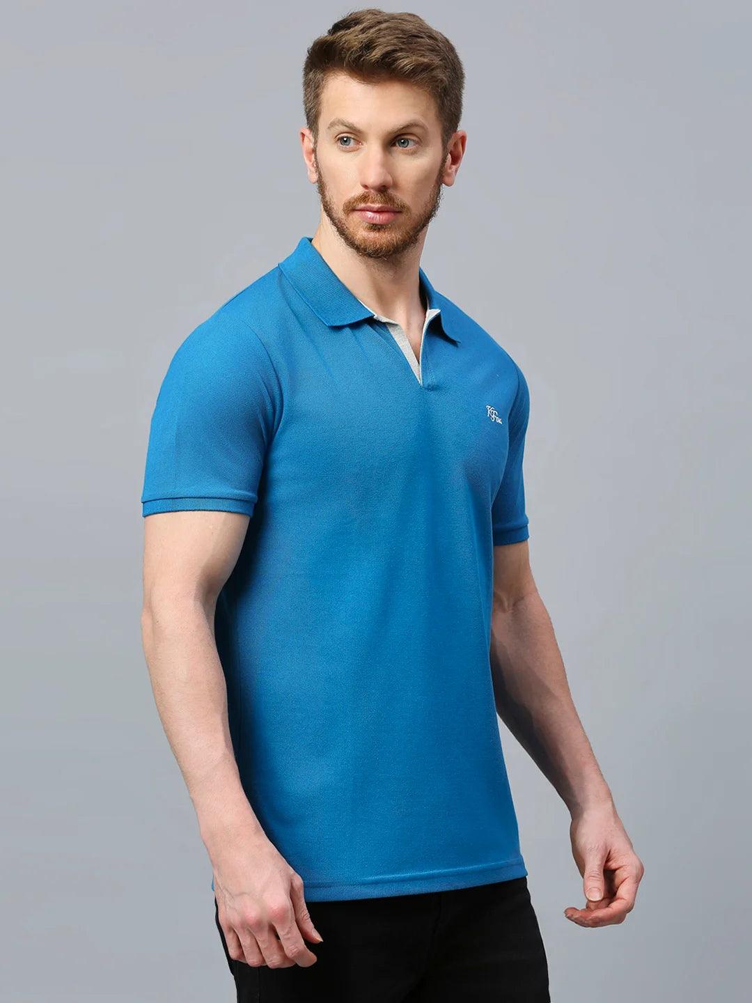 Aero Polo Teal Blue T-Shirt