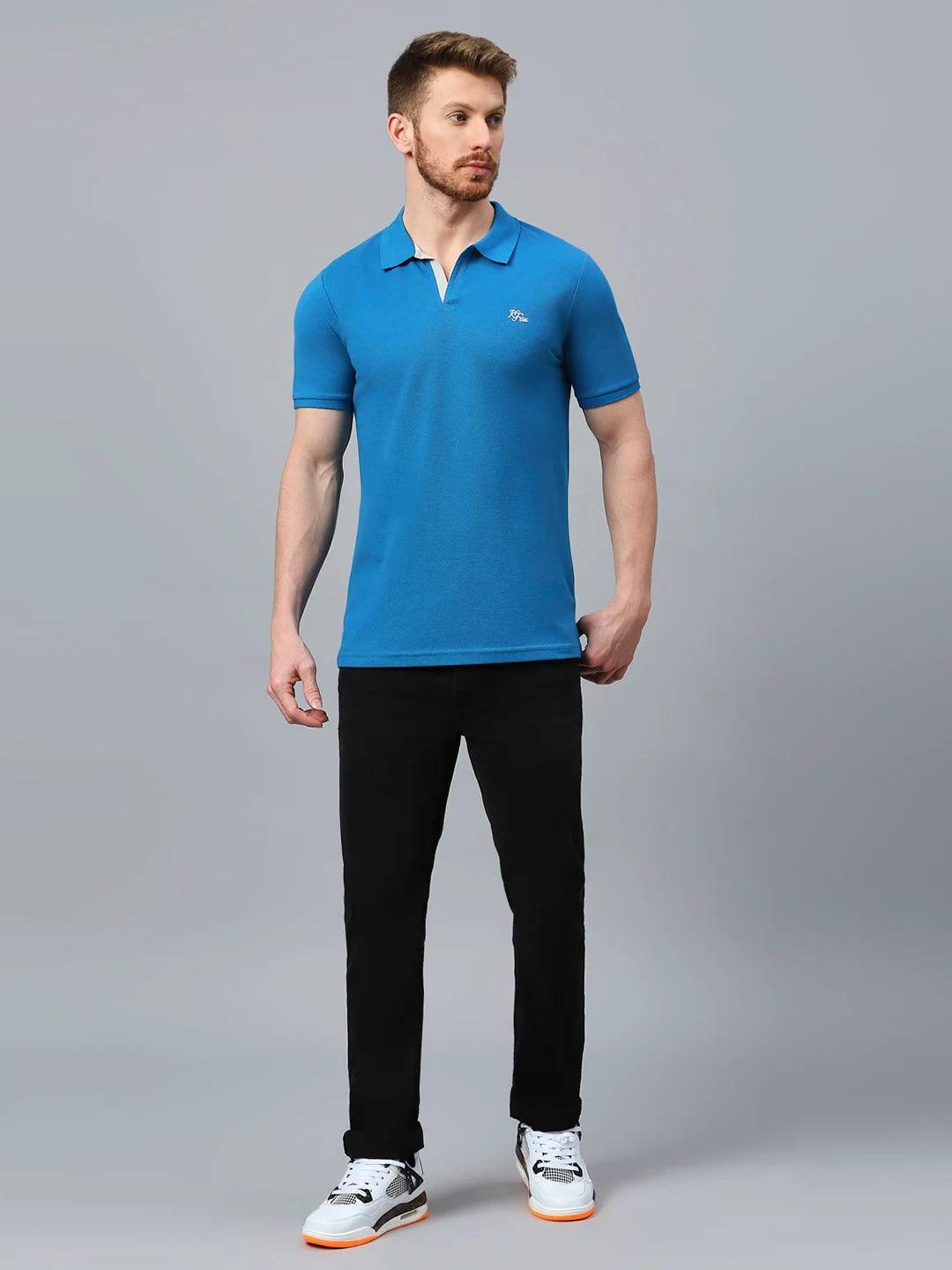 Aero Polo Teal Blue T-Shirt