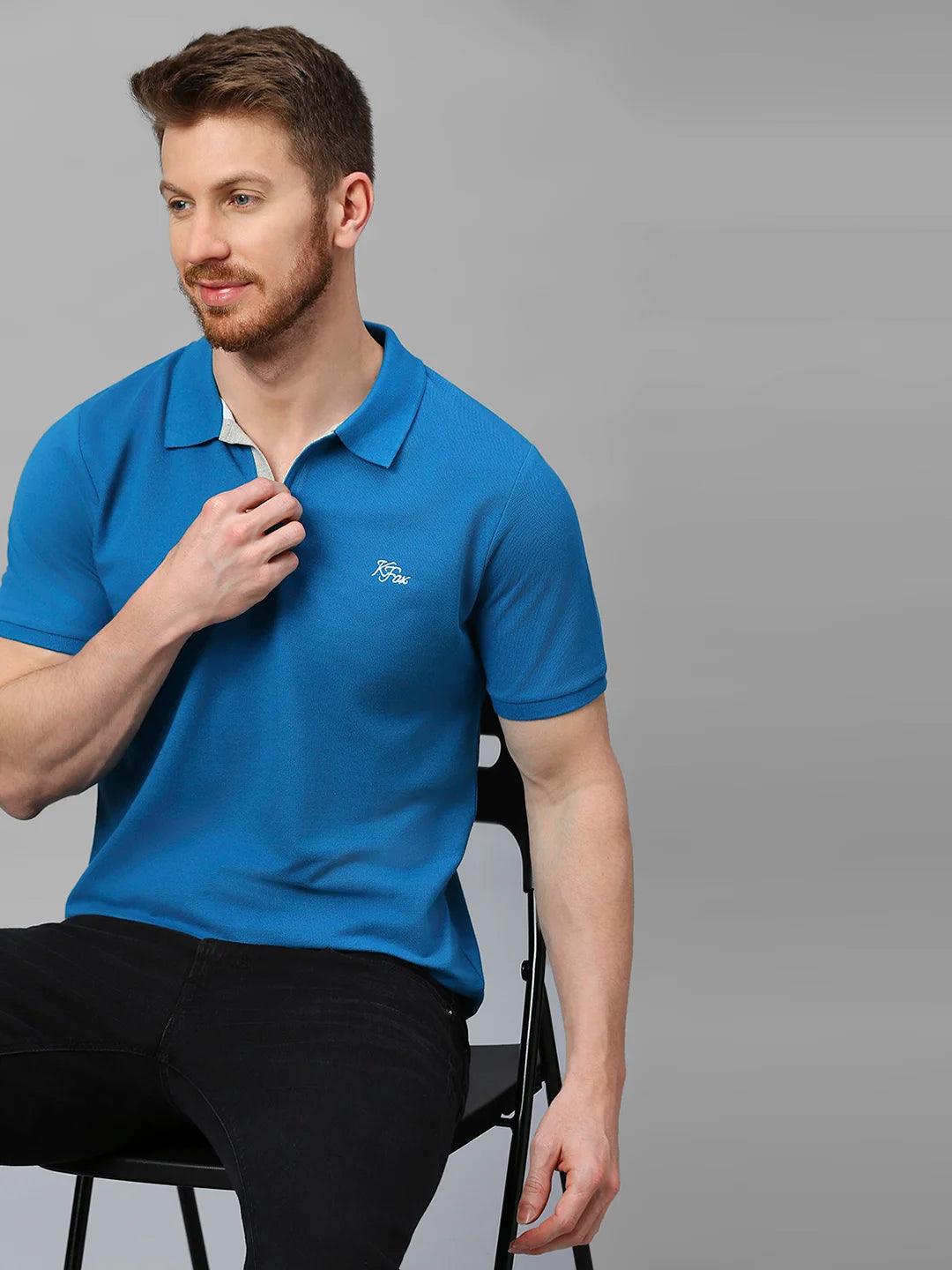 Aero Polo Teal Blue T-Shirt