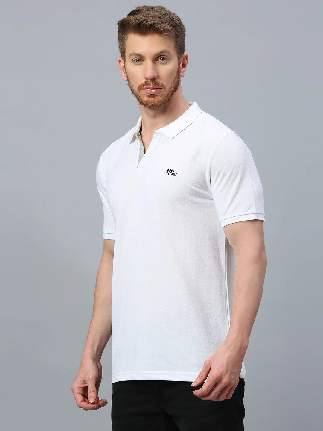 White Regular Fit H/S T-Shirt