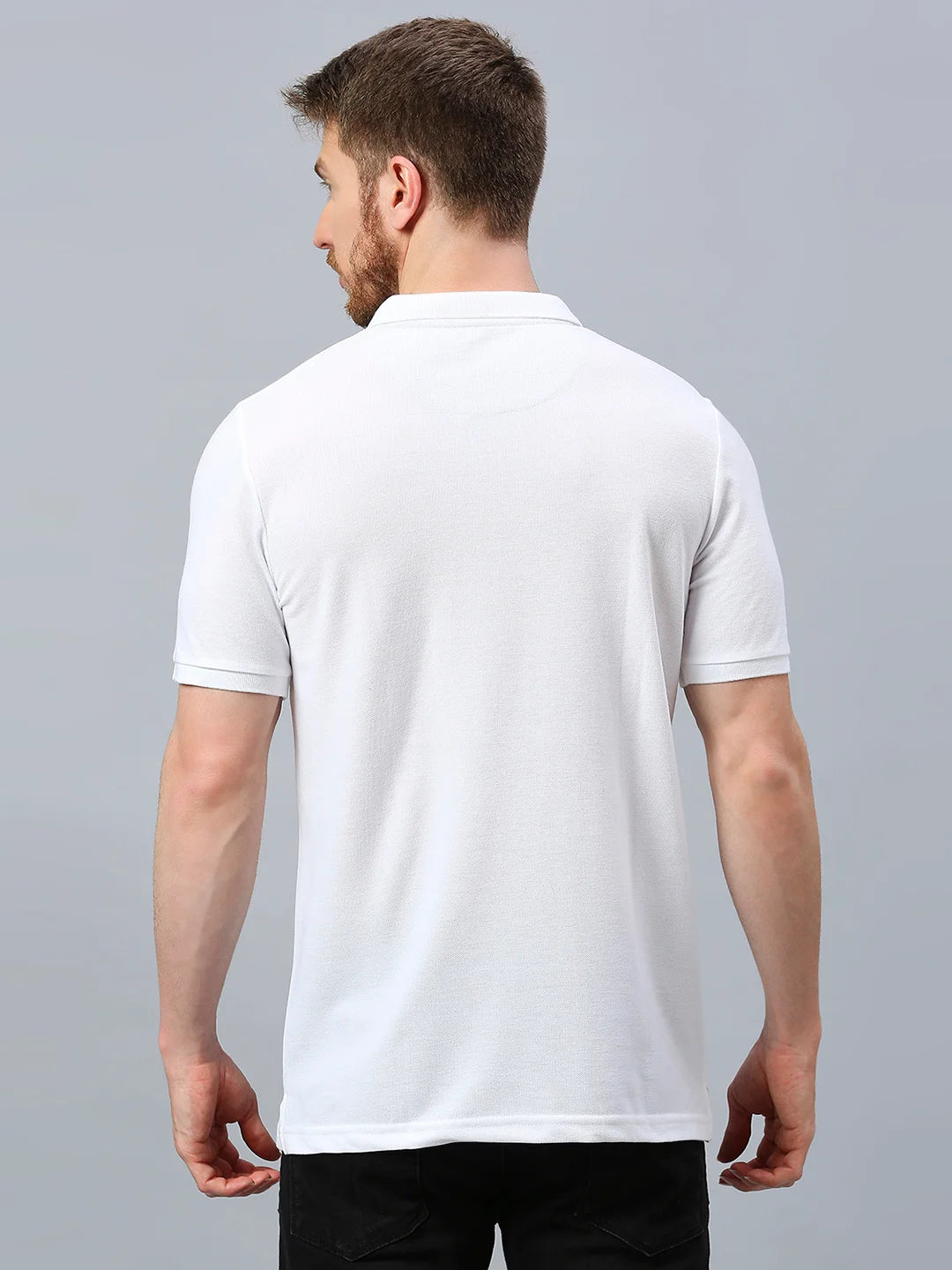 White Regular Fit H/S T-Shirt