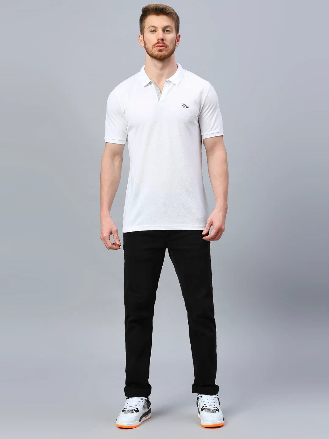 White Regular Fit H/S T-Shirt