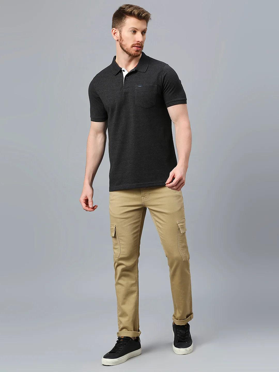 505 Cult Anthra Melange Polo T-Shirt