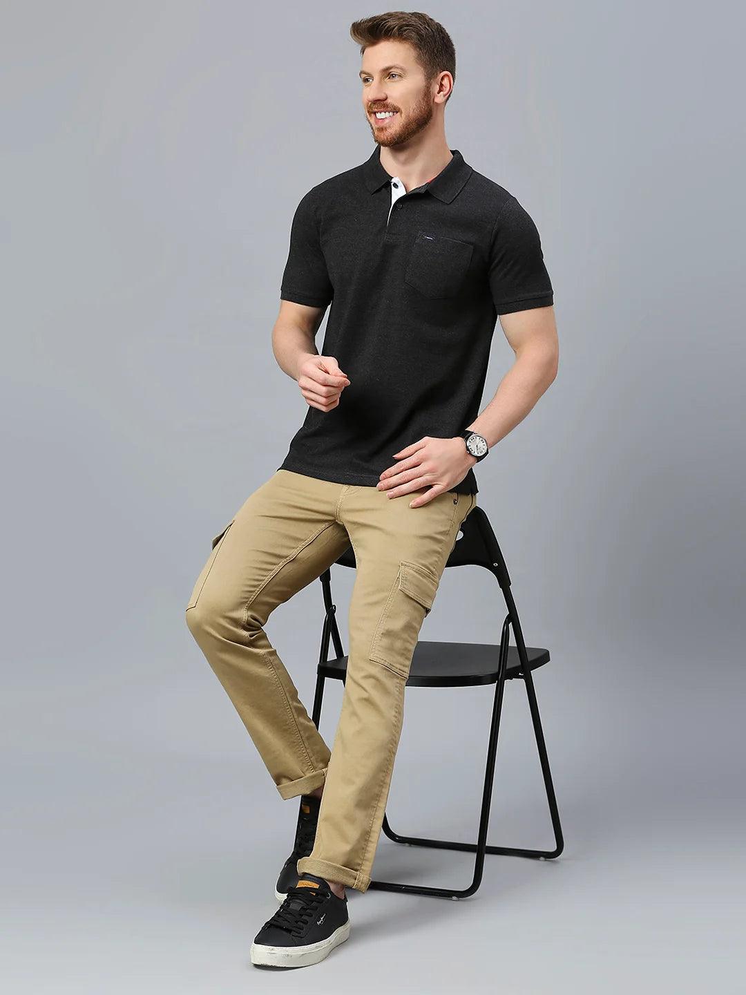 505 Cult Anthra Melange Polo T-Shirt