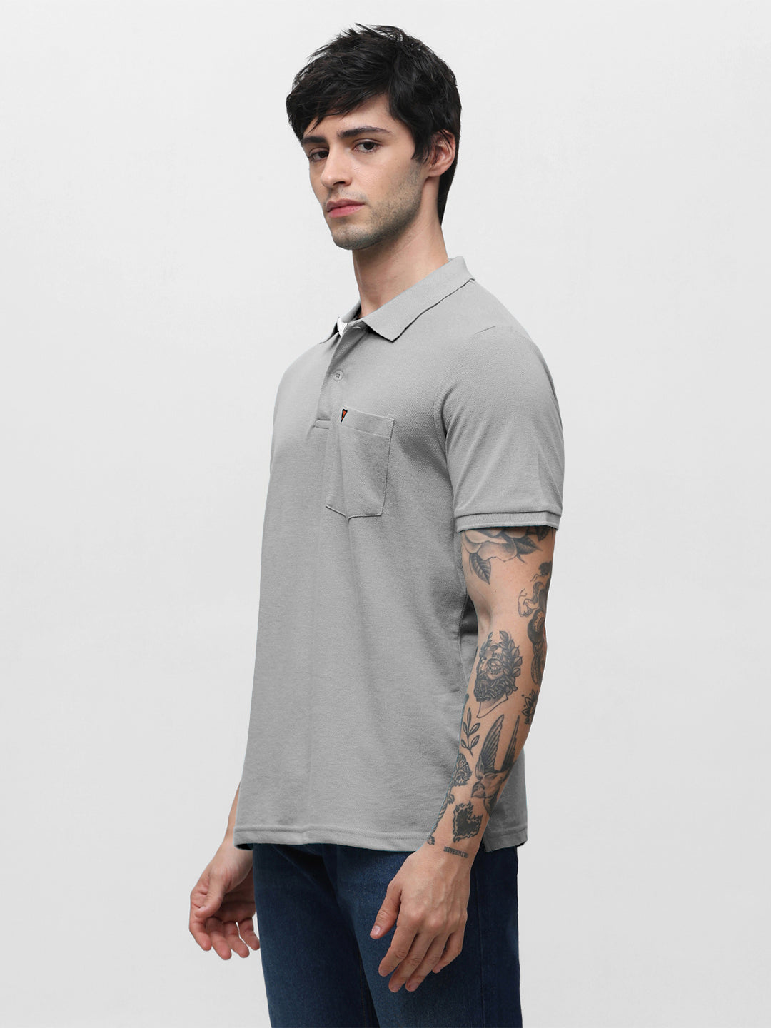 505 Cult Grey Melange Polo T-Shirt