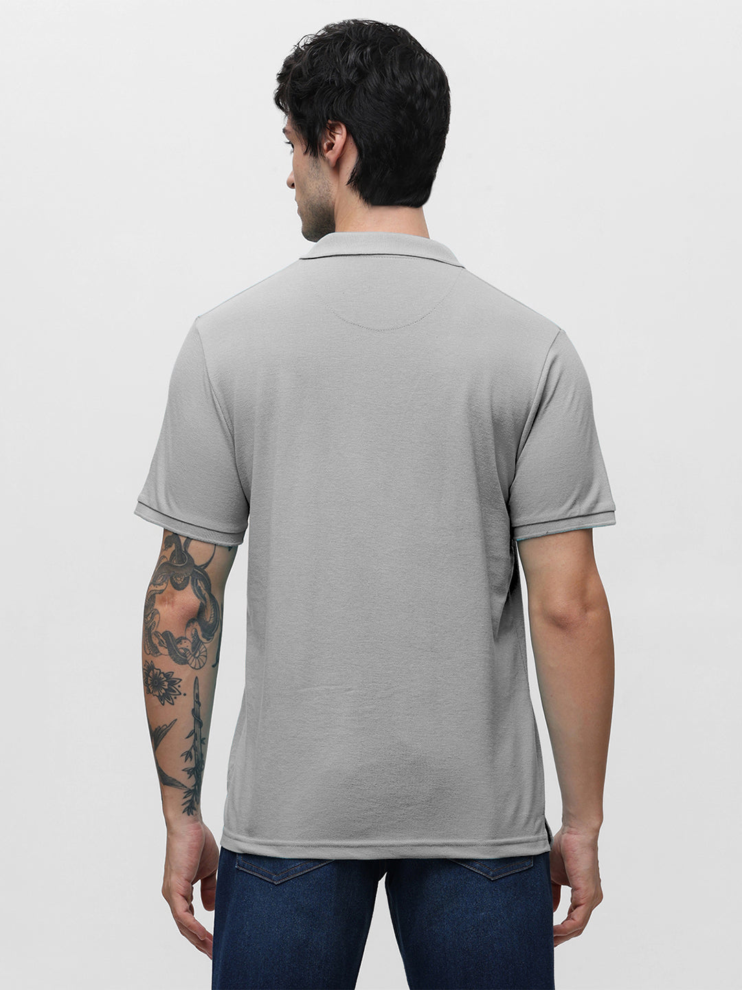 505 Cult Grey Melange Polo T-Shirt