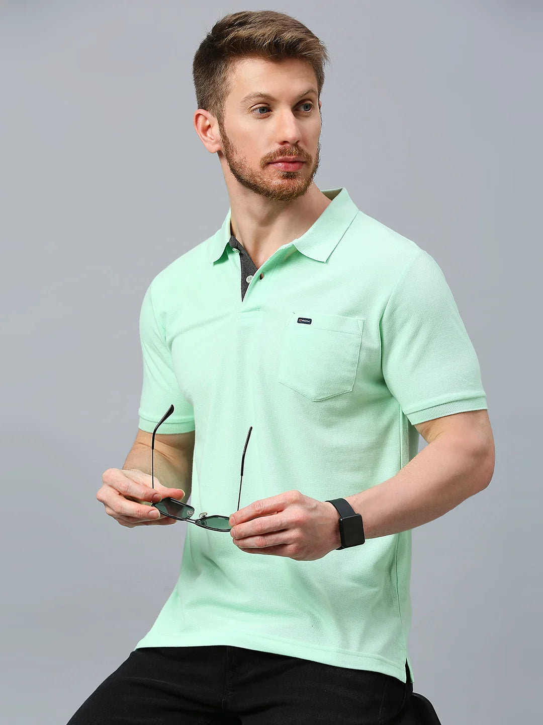 Ice Green Regular Fit H/S T-Shirt