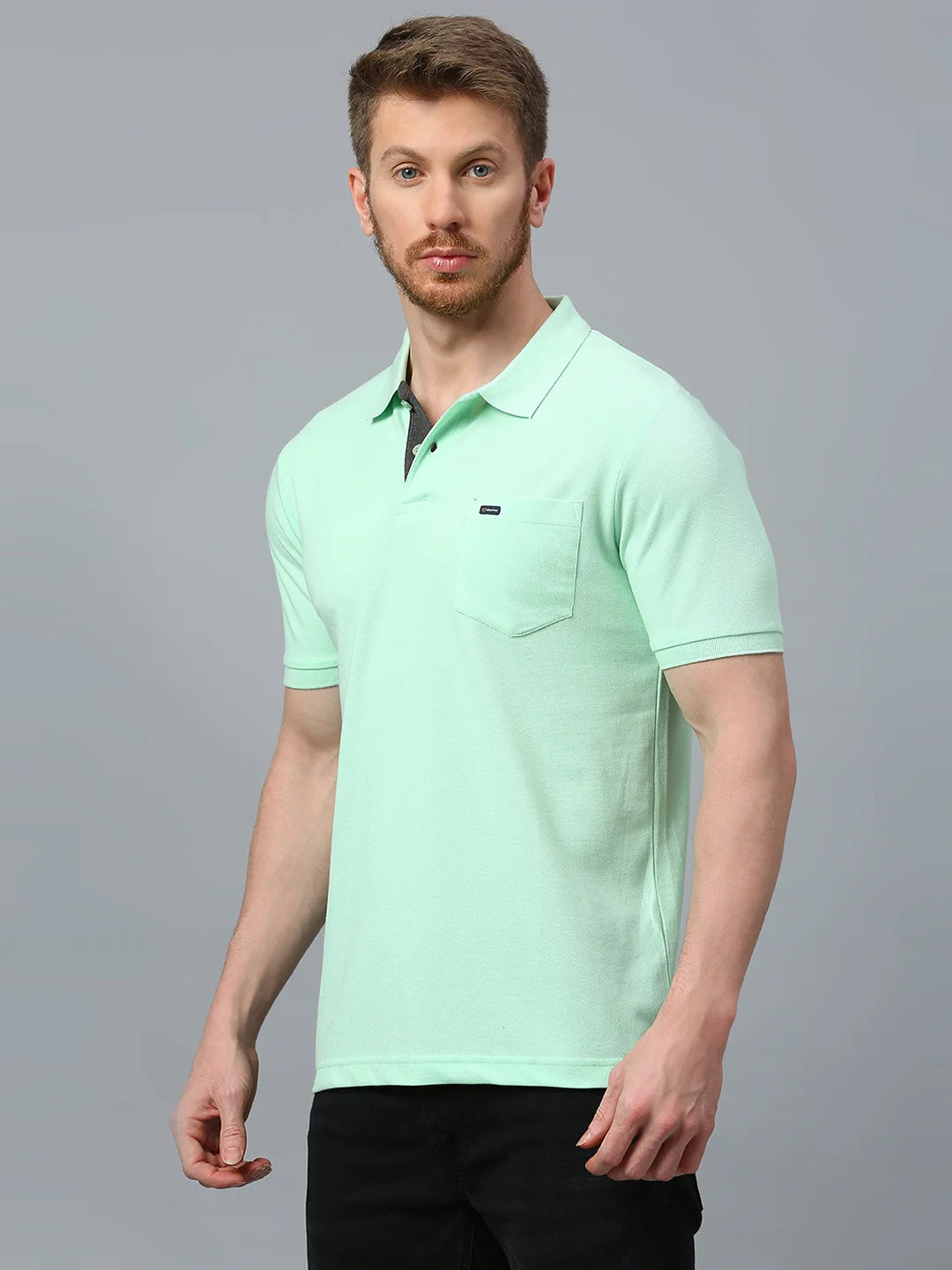 Ice Green Regular Fit H/S T-Shirt