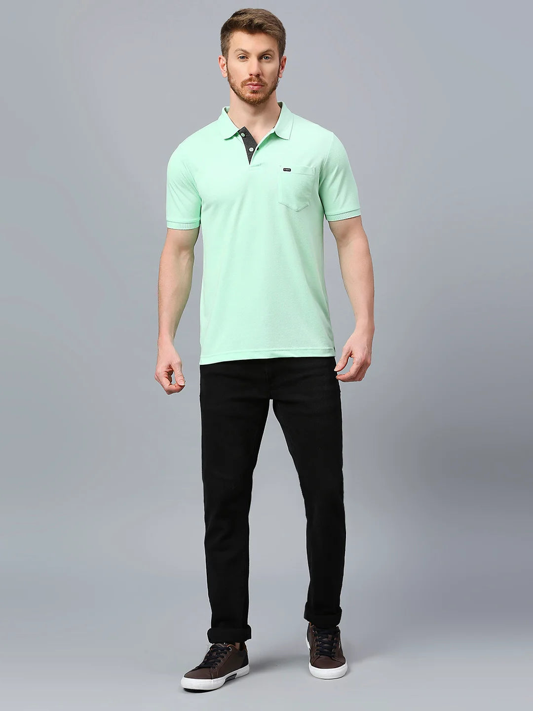 Ice Green Regular Fit H/S T-Shirt