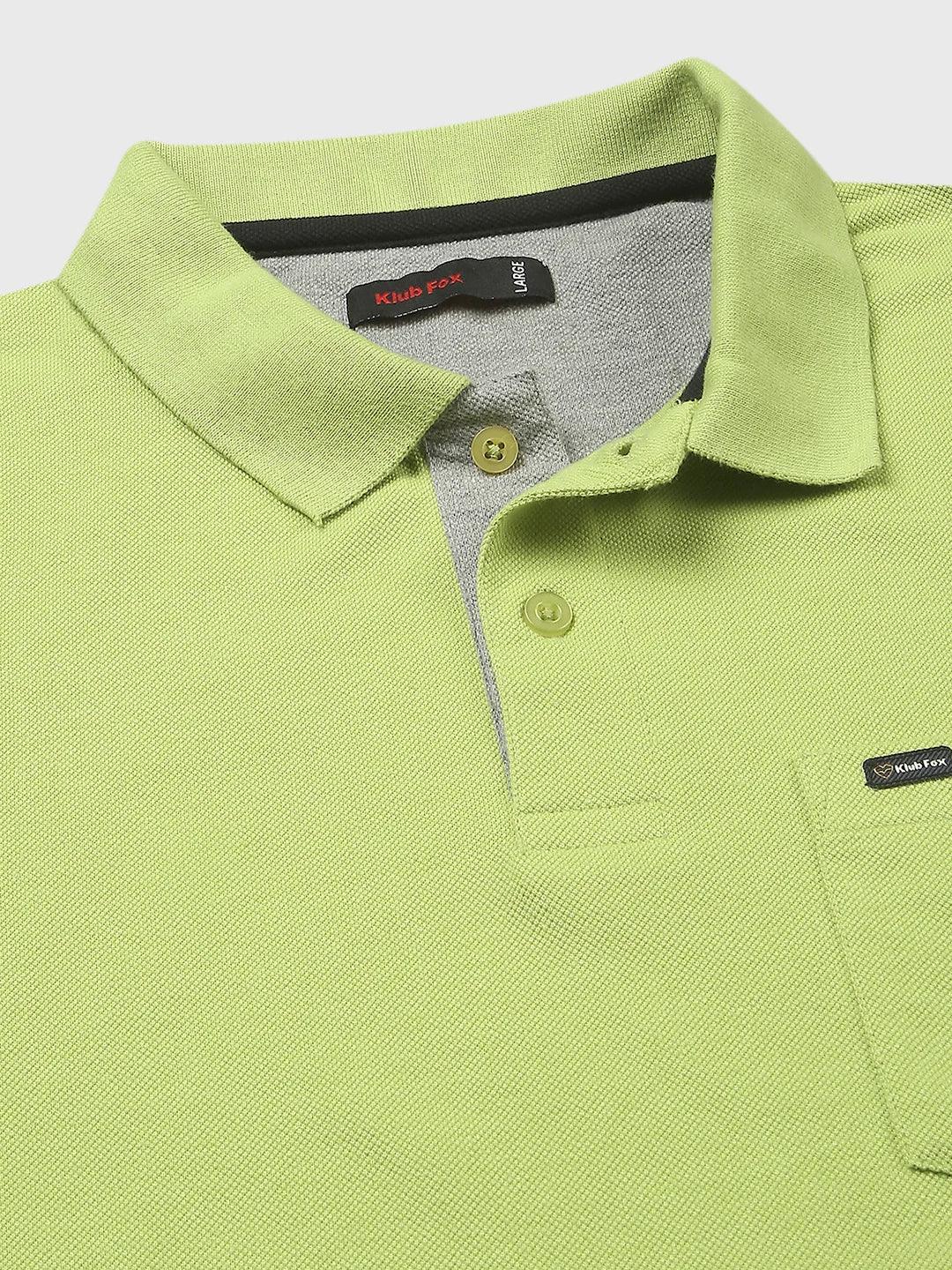 Lime Green Regular Fit H/S T-Shirt