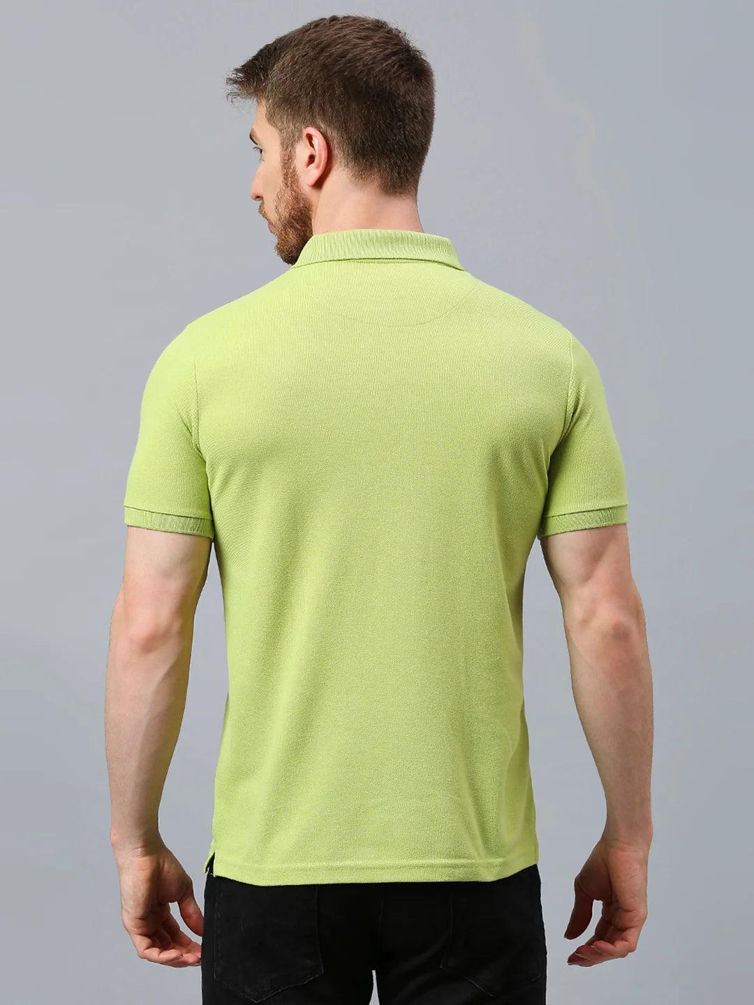 Lime Green Regular Fit H/S T-Shirt