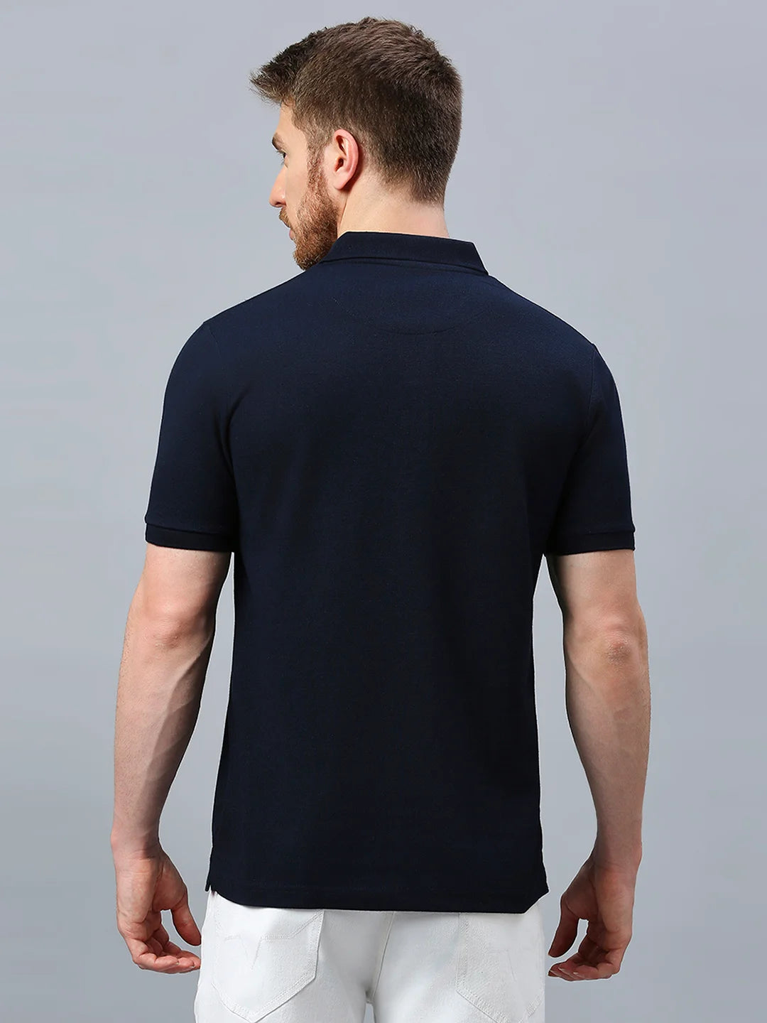 Navy Regular Fit H/S T-Shirt