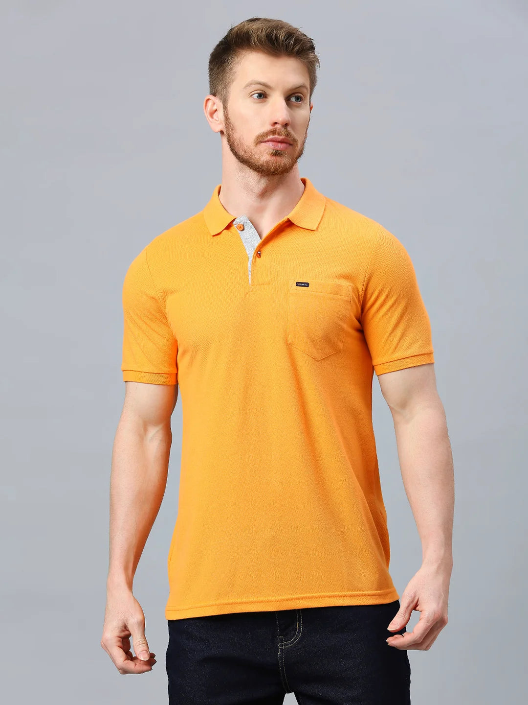 Orange Regular Fit H/S T-Shirt