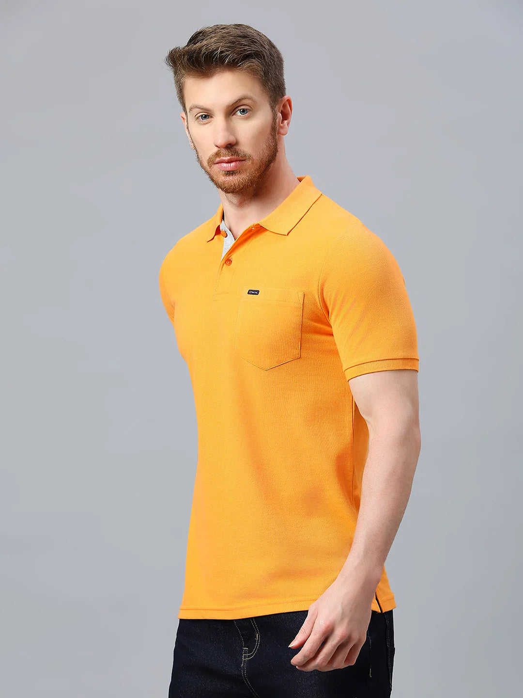 Orange Regular Fit H/S T-Shirt