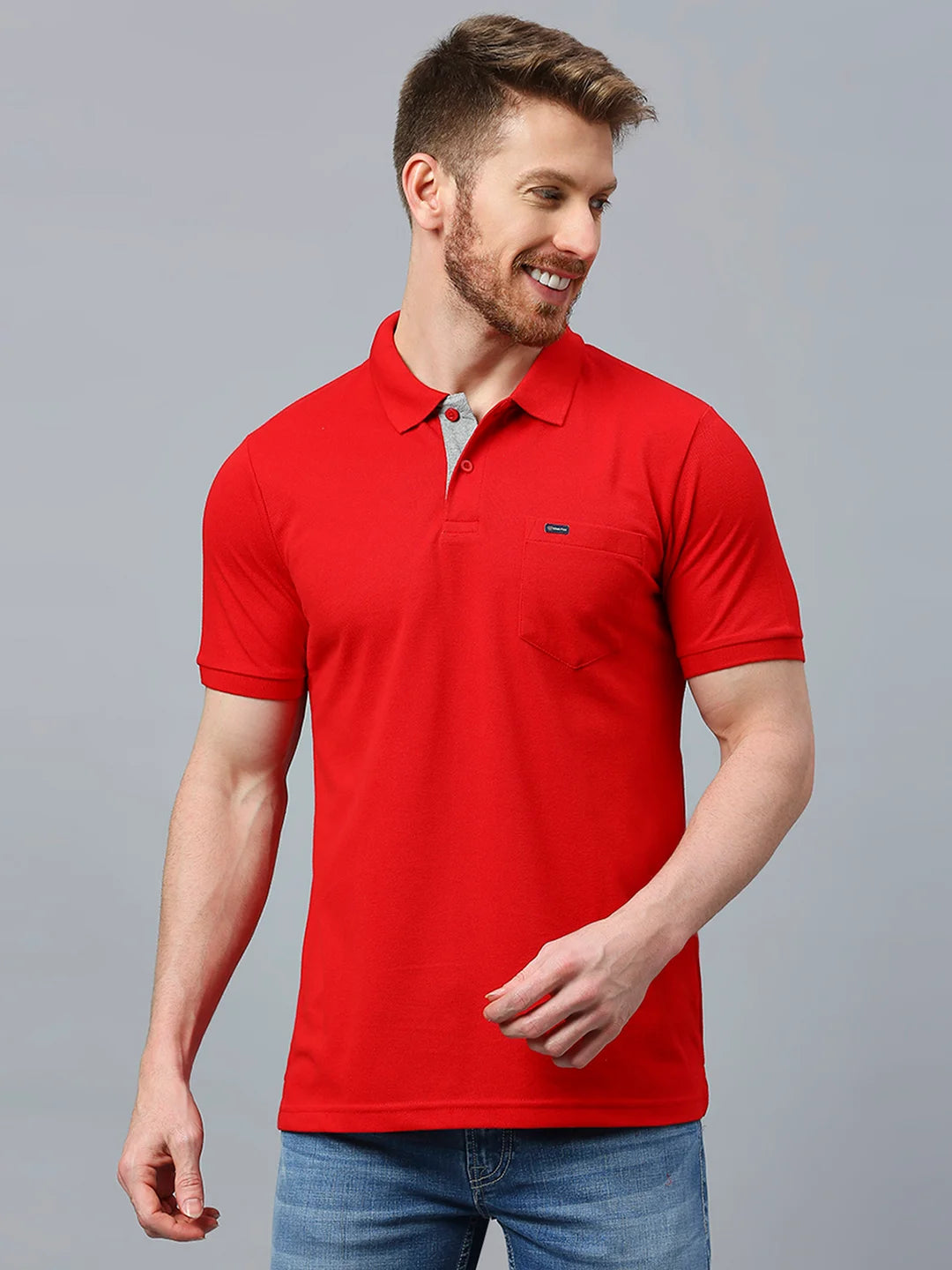 Red Regular Fit H/S T-Shirt