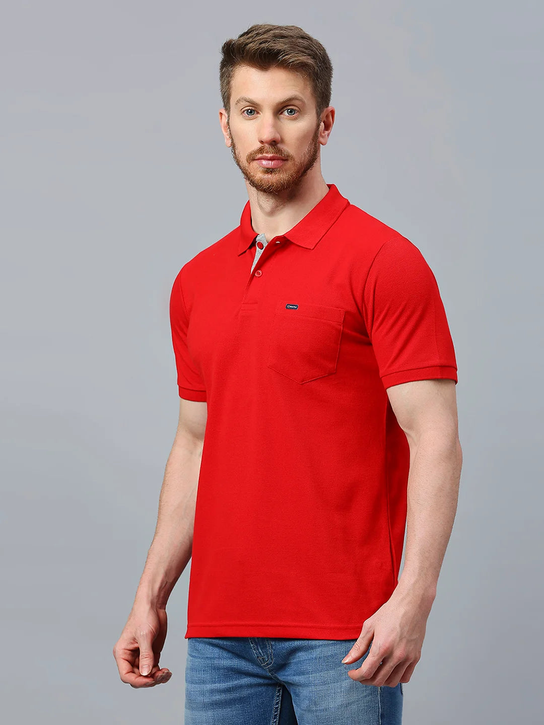 Red Regular Fit H/S T-Shirt