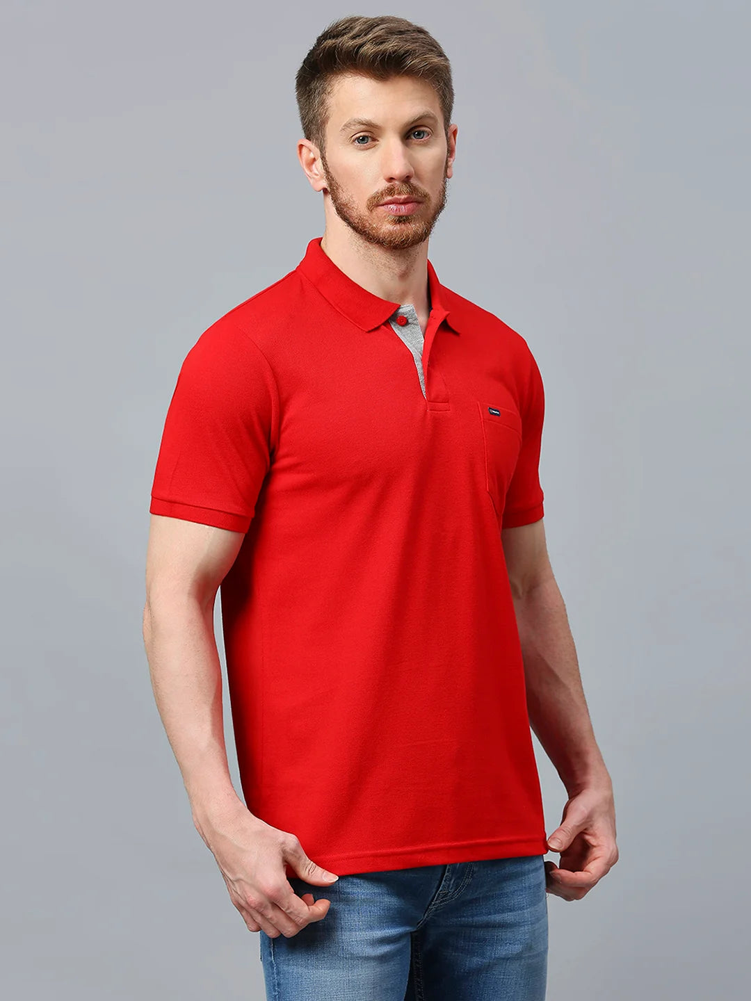 Red Regular Fit H/S T-Shirt