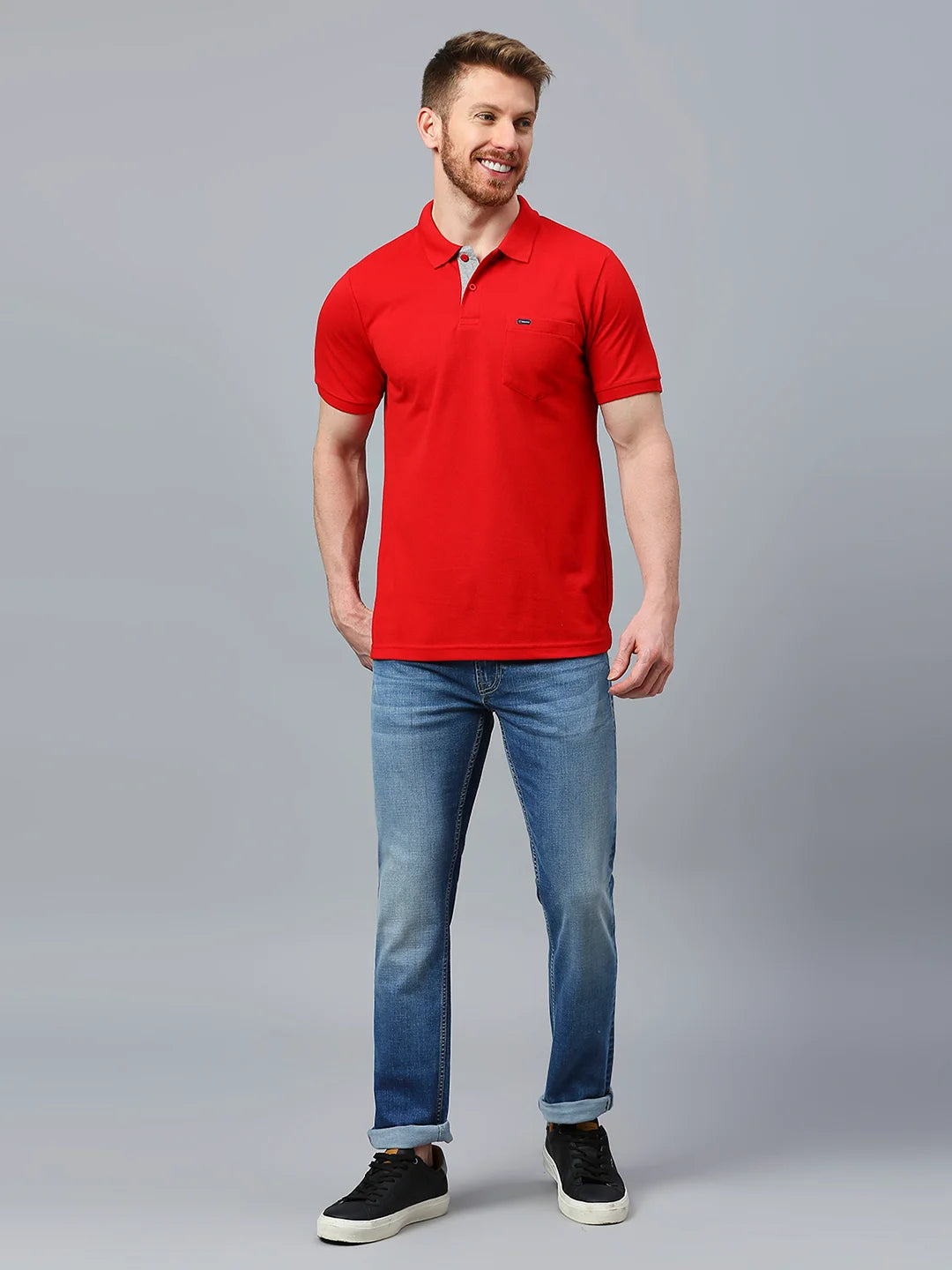 Red Regular Fit H/S T-Shirt