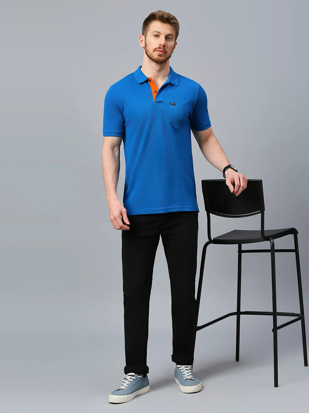 Royal Blue Regular Fit H/S T-Shirt