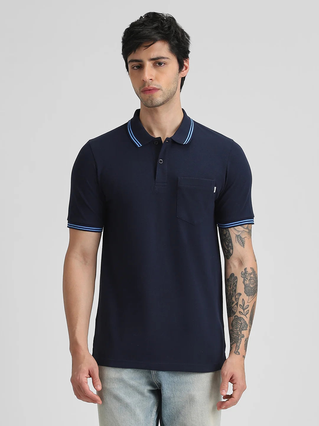 Navy Pocket Polo T-Shirt