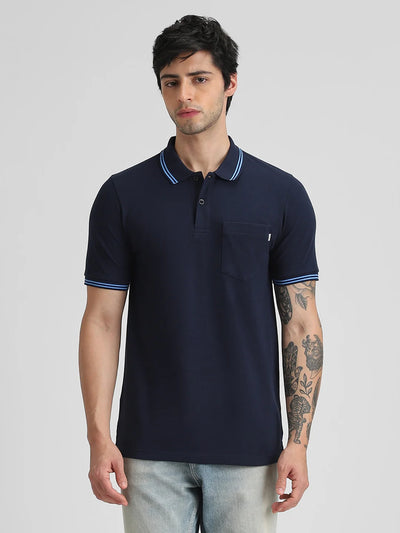 Navy Pocket Polo T-Shirt