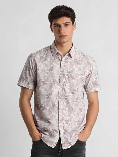 Coral Printed Lycra Shirt