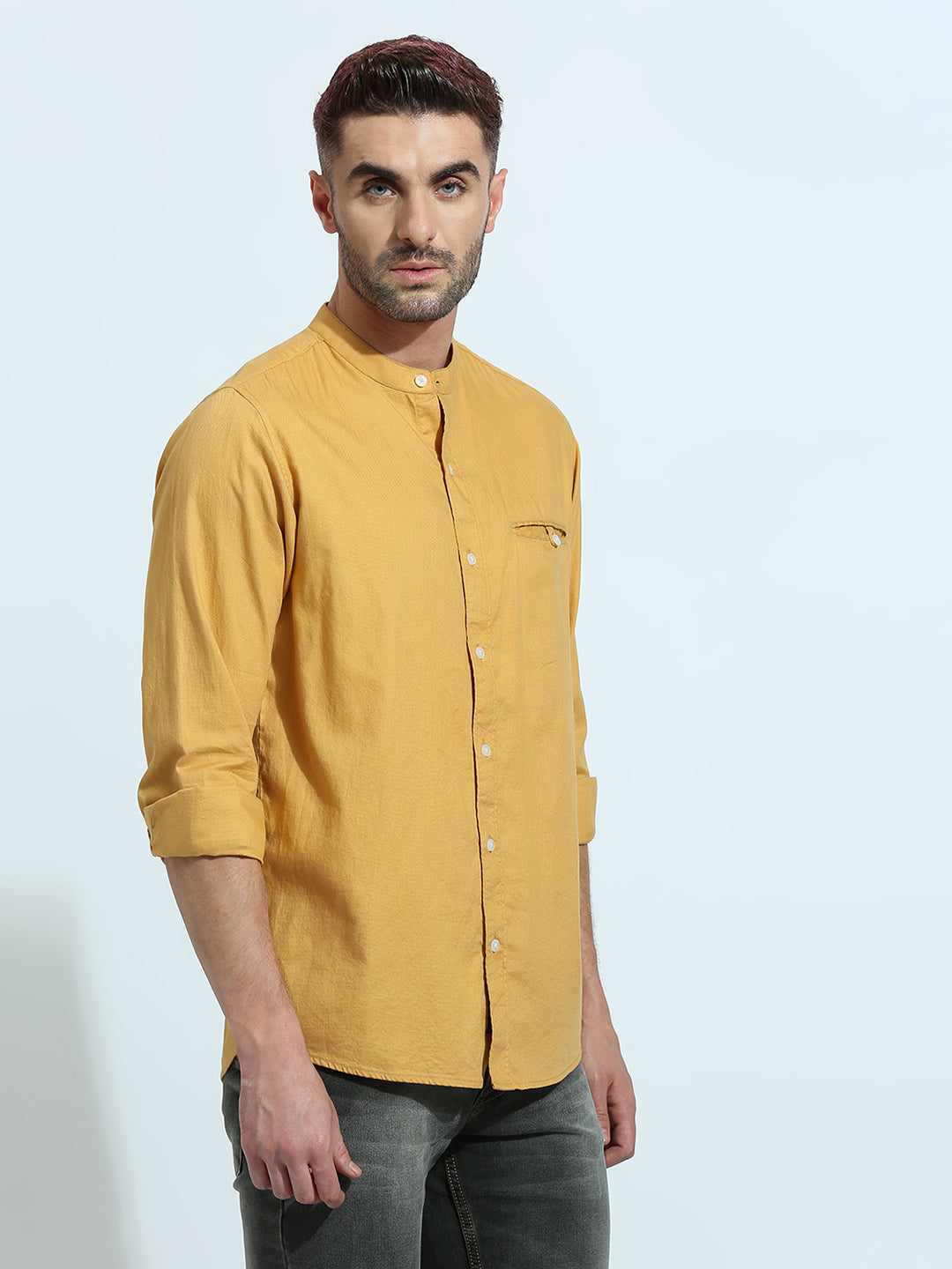 Mustard Plain Shirt