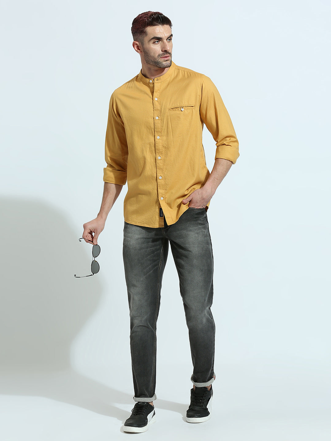 Mustard Plain Shirt