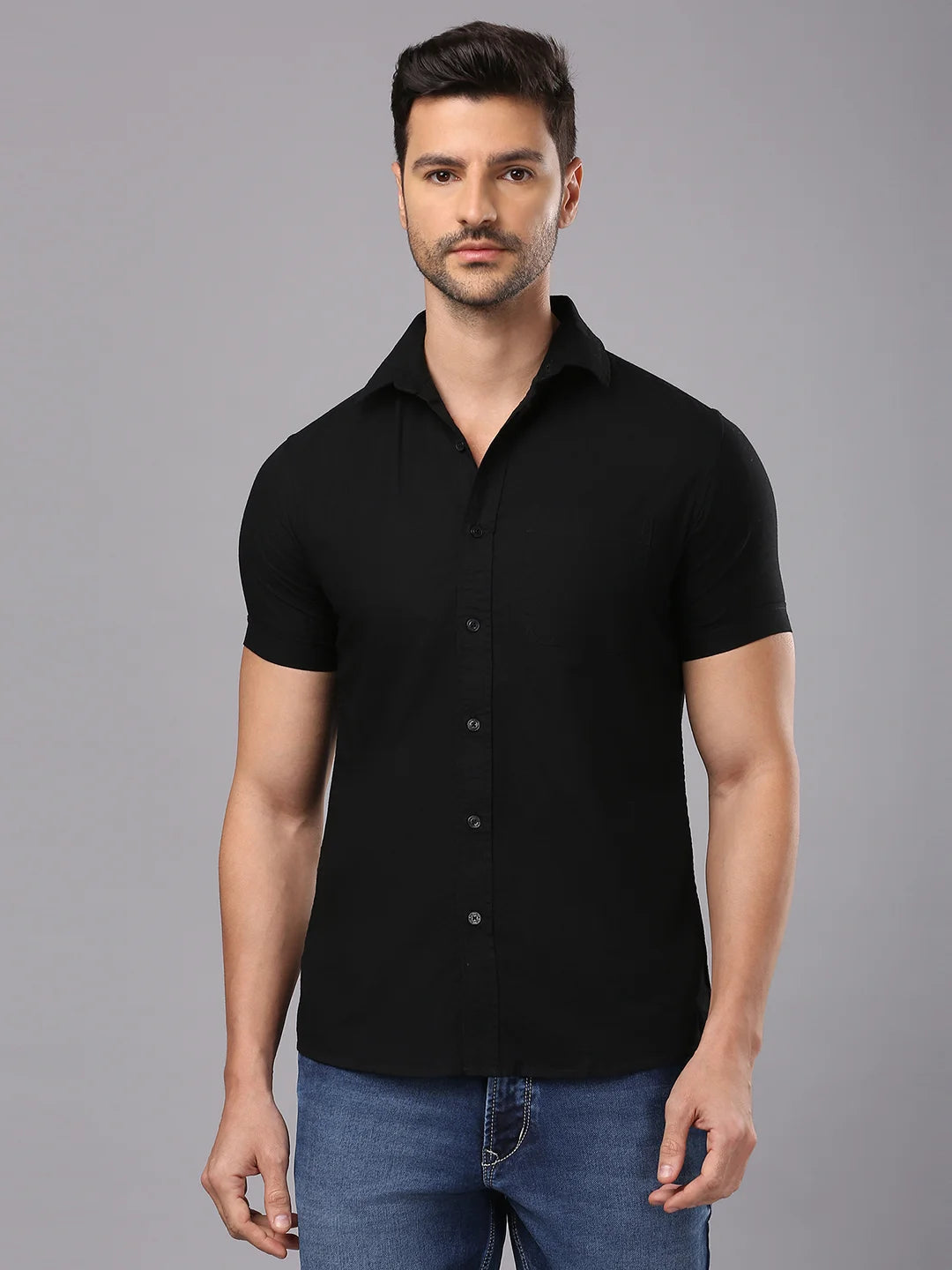 Black Plain Shirt