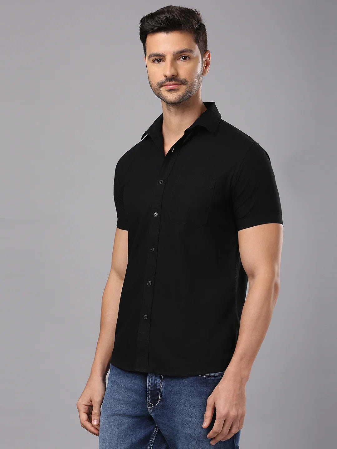 Black Plain Shirt