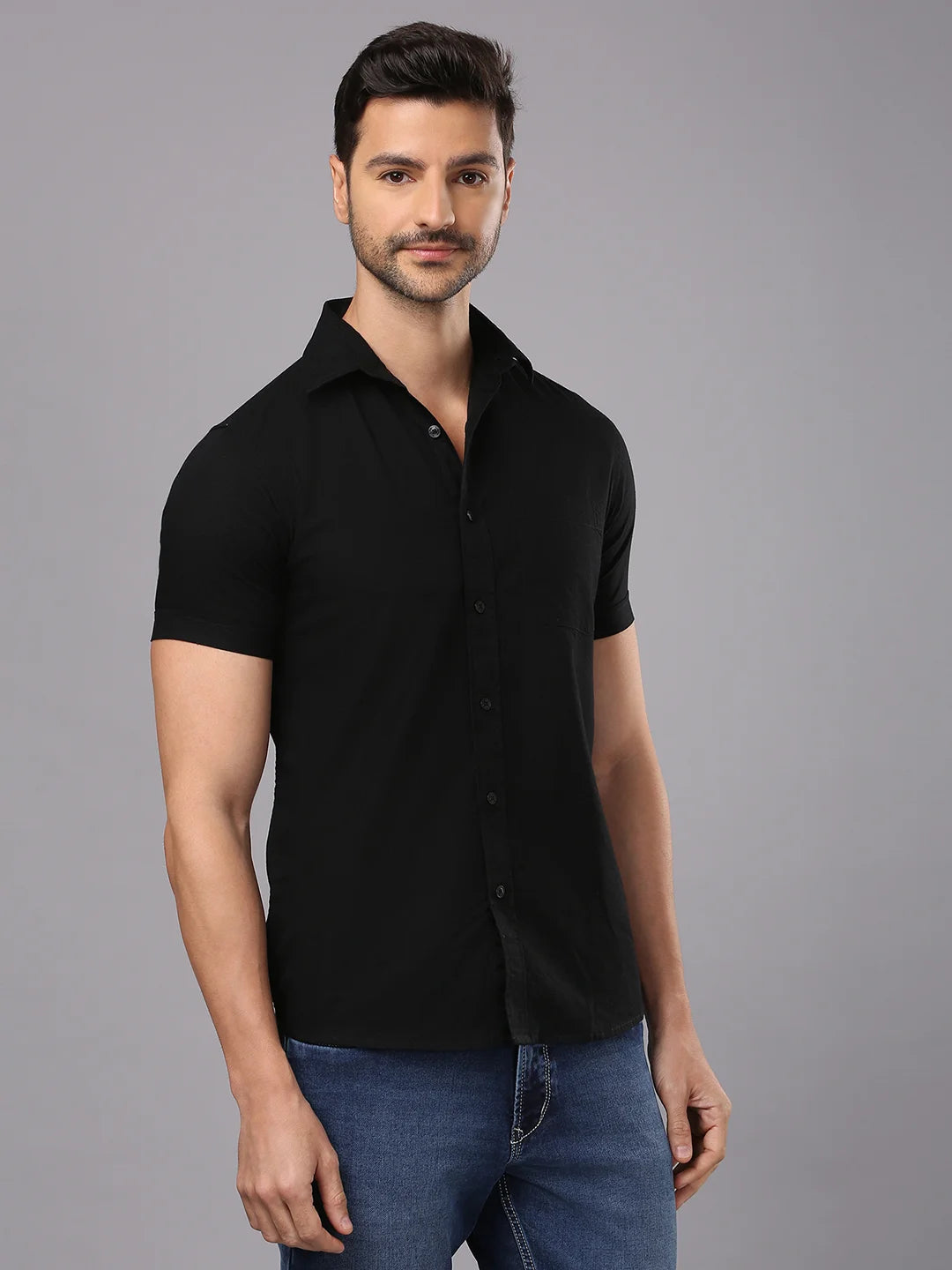 Black Plain Shirt