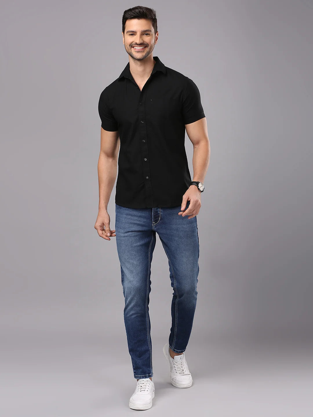 Black Plain Shirt