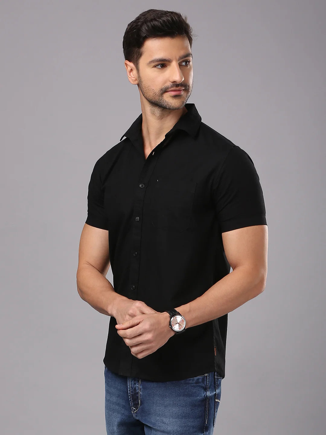 Black Plain Shirt