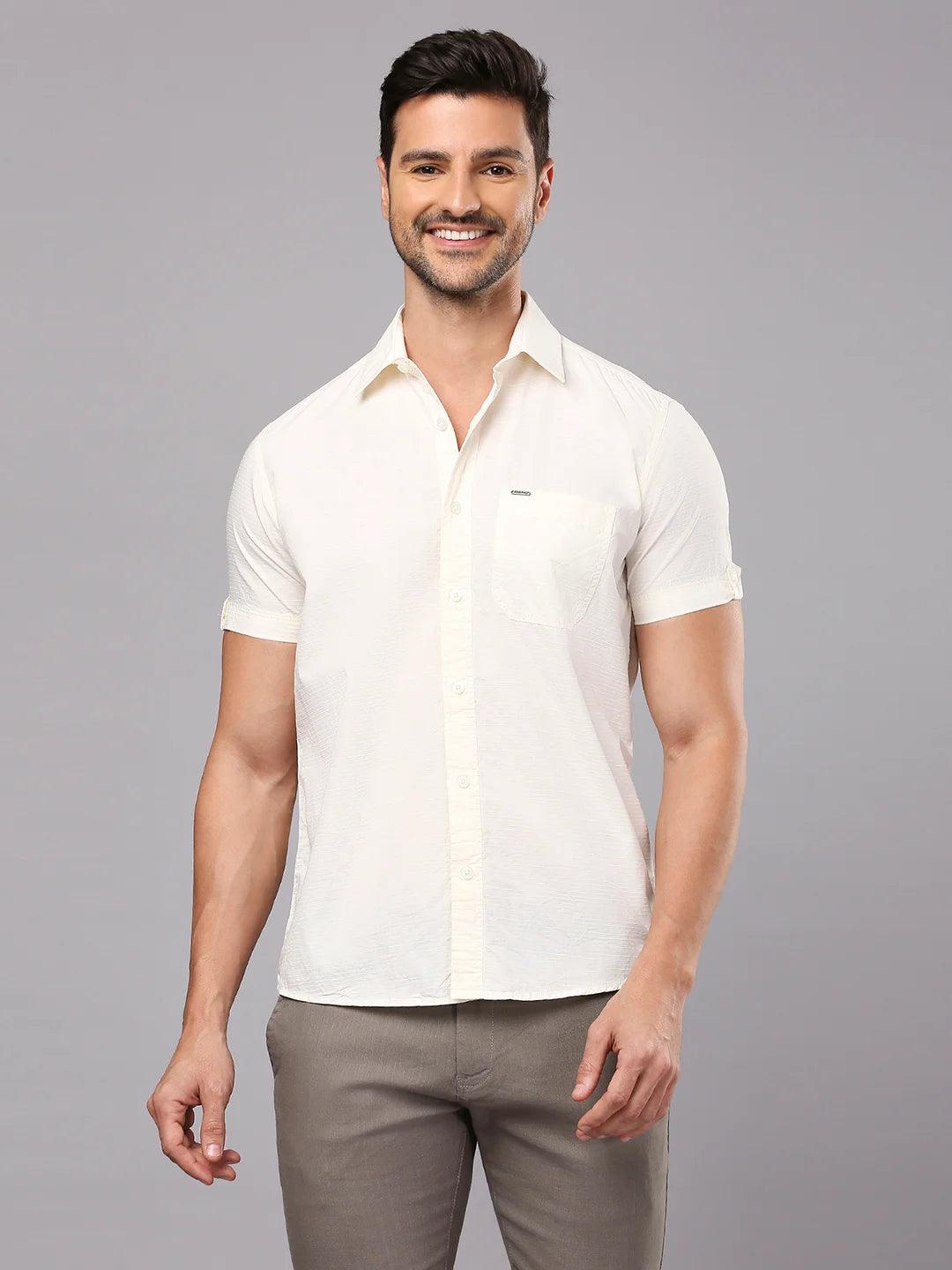 Beige Dobby Shirt