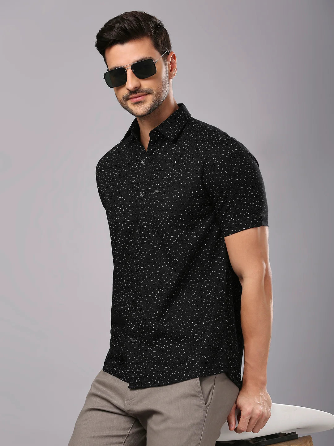 Black Printed Shirt