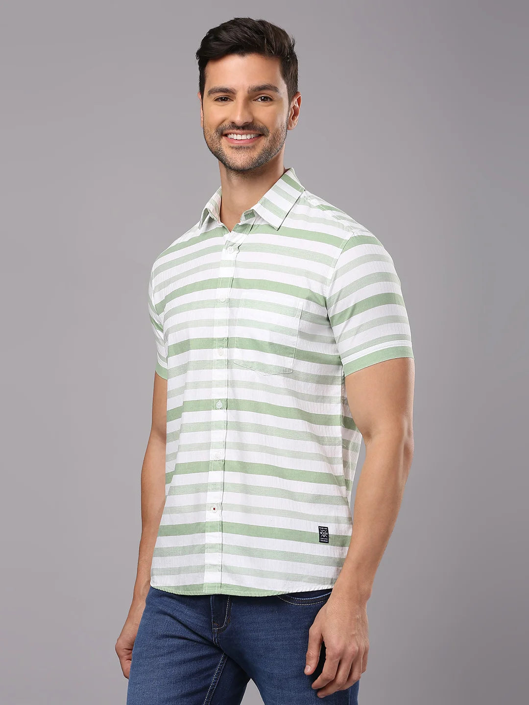 Green Striped Shirt