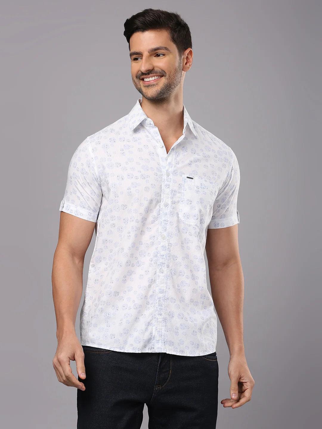 Blue Printed Shirt