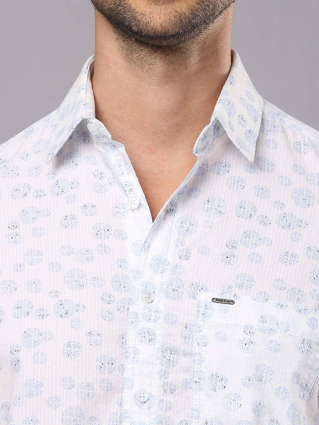 Blue Printed Shirt