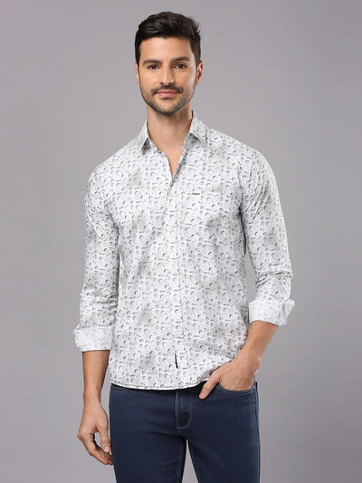 Blue Printed Shirt