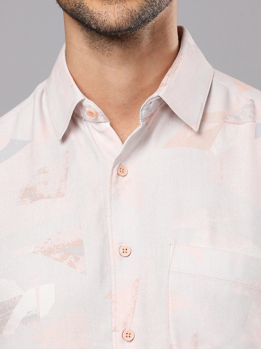 Peach Printed Shirt